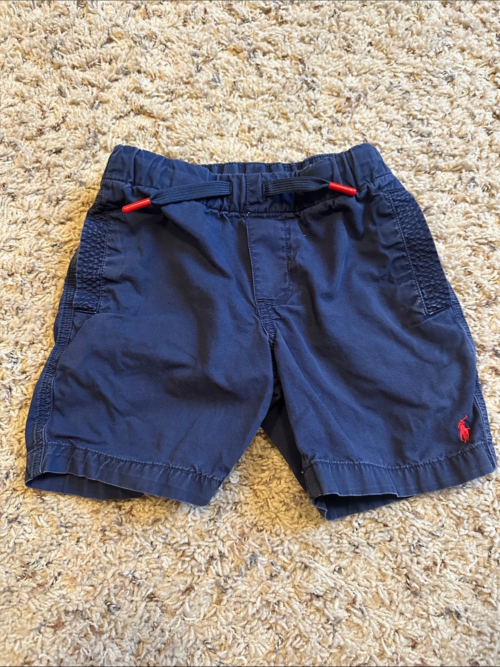 Polo by Ralph Lauren Navy Shorts with Red Logo Accents